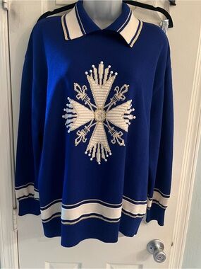 VTG St. John maximalist knit sweater top large